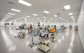 Photo of the interior manufacturing area at Tokiwa manufacturing